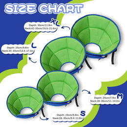 Kuoser Halskrause Hund Leckschutz Schutzkragen aus Stoff in Blau oder Grün – Bild 1 von 4