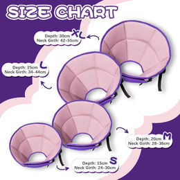 Kuoser Halskrause Leckschutz für Hunde in Lila Größe M 28-36cm aus Polyester – Bild 1 von 5