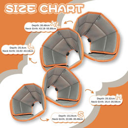 Kuoser Halskrause Leckschutz für Hunde Orange Größe S 24-30cm – Bild 1 von 4