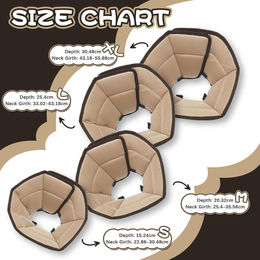 Kuoser Hund Halskrause Leckschutz Braun Größe S 24-30cm – Bild 1 von 5