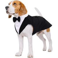 Produktbild von Kuoser Hunde Smoking Anzug mit Bandana Set in Schwarz