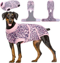 Kuoser Hundebody und Katzenbody aus Baumwolle Rosa Anti-Wundlecken Overall – Bild 1 von 5