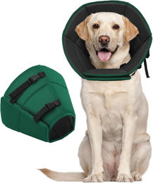 Kuoser Hundehalskrause Leckschutz Grün XL verstellbar und atmungsaktiv – Bild 1 von 6