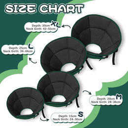 Kuoser Hundehalskrause Leckschutz Schutzkragen aus Stoff Grün Größe L – Bild 1 von 5