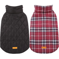 Produktbild von Kuoser Hundemantel Winter Fleece Karo Muster Rot XS