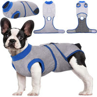 Produktbild von Kuoser Hundewindel Overall Atmungsaktiv Leckschutz für Rüden und Hündinnen Grau XS
