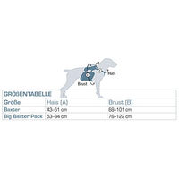 Produktbild von Kurgo Baxter Hunderucksack Blau Größe M für große Rassen - 385 g