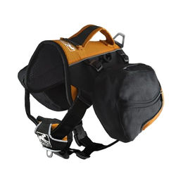 Kurgo Baxter Hunderucksack mit Geschirr für große Rassen Schwarz/Orange Größe L - 1 Stk. – Bild 1 von 6