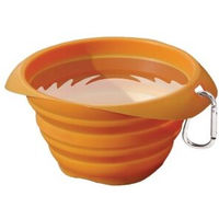 Produktbild von Kurgo Collaps-A-Bowl Zusammenfaltbarer Silikon Reisenapf für Hunde Orange 710 ml - 710 ml
