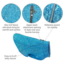 Kurgo Core Hundepullover Fleece Blau Größe XS – Bild 1 von 2
