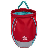Produktbild von Kurgo Go Stuff It Leckerlibeutel für Hunde aus Nylon in Rot mit Karabinerhaken und Reflektierung