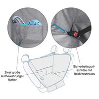 Produktbild von Kurgo Halbhängematten-Sitzbezug für Hunde Grau Wasserabweisend aus Polyester