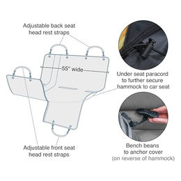 Kurgo Heather Autoschondecke für Hunde wasserfest aus Polyester grau – Bild 1 von 4