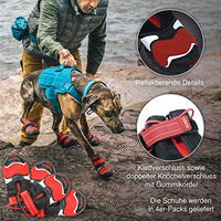 Produktbild von Kurgo Hundeschuhe Blaze Cross Pfotenschuhe wasserdicht und reflektierend Rot Größe S