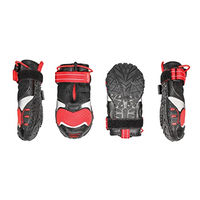Produktbild von Kurgo Hundeschuhe Blaze Cross Wasserdicht und Reflektierend Nylon Rot Größe S