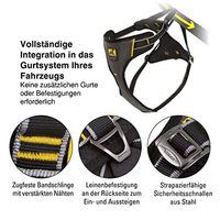 Produktbild von Kurgo Impact Hunde-Autogeschirr Schwarz Größe S für kleine Rassen - 1 Stk.