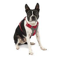 Produktbild von Kurgo Journey Air Hundegeschirr XS Rot/Grau mit gepolstertem Brustteil und Rückgriff - 1 Stk.