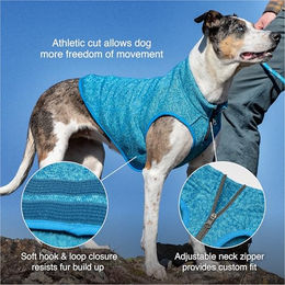 Kurgo K9 Core Hundepullover aus Fleece mit 2-Wege-Reißverschluss Blau Größe M - 1 Stk. – Bild 1 von 3