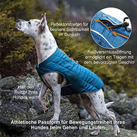 Produktbild von Kurgo Loft Hundejacke wasserdicht für den Winter Blau Türkis Größe M