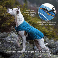 Produktbild von Kurgo Loft Jacke Reversible Hundemantel aus Ripstop-Material Wasserabweisend mit Reflektierendem Rand Blau/Orange Größe L - 1 Stk.