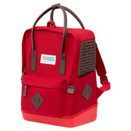 Produktbild von Kurgo Nomad Carrier Hunderucksack für kleine Rassen rot wasserdicht