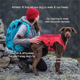 Kurgo North Country Hundemantel wasserabweisend mit Fleece-Futter Schwarz Größe L – Bild 1 von 7