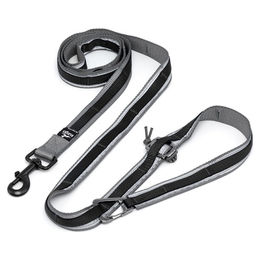Kurgo Quantum Leash 2.0 Hundeleine aus Nylon Schwarz verstellbar 183 cm – Bild 1 von 5