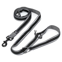 Produktbild von Kurgo Quantum Leash 2.0 Hundeleine aus Nylon Schwarz verstellbar 183 cm