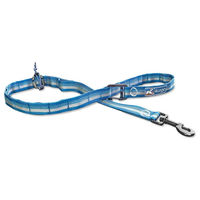 Produktbild von Kurgo RSG Stub Hundeleine aus Nylon mit reflektierendem Streifen Blau Grau - 1 Stk.
