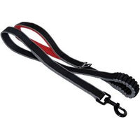 Produktbild von Kurgo Springback Hundeleine stoßdämpfende Joggingleine wasserabweisend Schwarz/Rot 122 cm - 1 Stk.