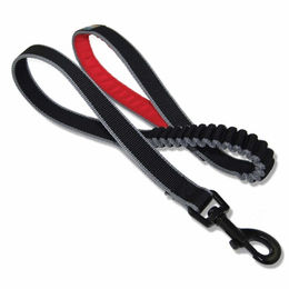 Produktbild von Kurgo Springback Leash Lite Joggingleine für Hunde Schwarz/Rot - 76 cm