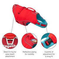 Produktbild von Kurgo Surf N Turf Hundeschwimmweste aus Nylon in Rot Größe M - 1 Stk.
