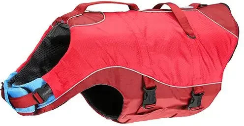 Kurgo Surf N Turf Hundeschwimmweste mit Neopren-Fütterung und Ripstop-Material in Rot/Blau Größe M - 1 Stk. – Bild 1 von 8