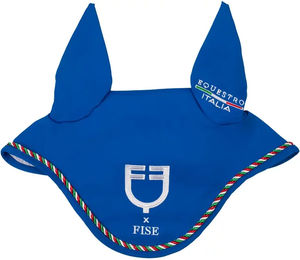 Produktbild von Kurze Pferdehaube Equestro X Fise Blau für Vollblut
