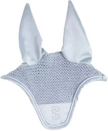 Produktbild von Kurze Satin-Schabracke für Pferde PS of Sweden Crystal in Blau und Grau