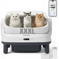 Produktbild von KuzmoTec Selbstreinigende Katzentoilette XXL mit App-Steuerung und Geruchssperre für Katzen 1,5-16kg Weiß