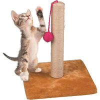 Produktbild von KZ GARDEN Katzenkratzbaum mit Ball aus Plüsch und Sisal für Kätzchen 30 cm Höhe