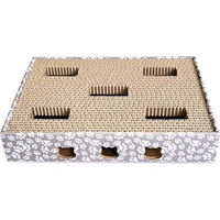 Produktbild von KZ GARDEN Kratzbrett für Katzen aus gewelltem Karton mit integriertem Ball zur Krallenpflege