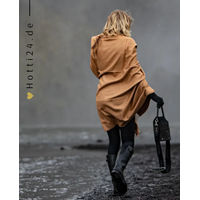 Produktbild von L'Evoine Alpaka Poncho Plaid aus Wolle in Camel/Beige/Braun