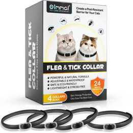 Produktbild von LA CUTE Flohhalsband Floh- & Zeckenhalsband Katze 4er-Set, Verstellbar & Wasserfest, 4er Pack Anti-Floh Katzenhalsband, verstellbar, wasserfest, natürlich