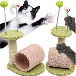 Produktbild von LA CUTE Kratzbaum Katzenkratzbaum mit Tunnel und Spielzeug