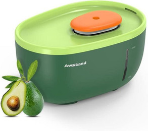 Produktbild von LA CUTE Trinkbrunnen Avocado Katzenbrunnen Trinkbrunnen 2L mit LED, Filter, leise Pumpe 2 l, LED-Wasserstand, 4-fach Filterung, leise Pumpe – perfekt für Katzen
