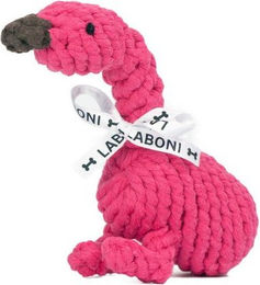 Produktbild von LABONI Franzi Flamingo Hundespielzeug aus Baumwolltau