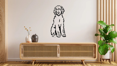 Produktbild von Labradoodle Wandtattoo Wandbild Wandsticker Wandaufkleber Wanddekoration