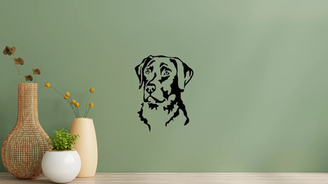 Produktbild von Labrador Kopf Wandtattoo Wandbild Wandsticker Wandaufkleber Wanddekoration