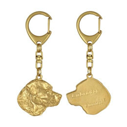 Labrador Retriever Schlüsselanhänger vergoldet mit Geschenkbox – Bild 1 von 7