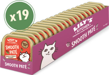 Produktbild von Lachs- und Hühnerpastete für Katzen Multipack (19 x 85g) | Lily's Kitchen