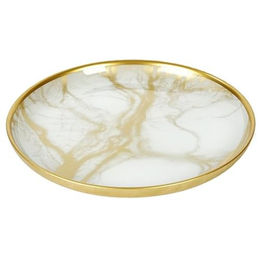 Produktbild von Lambert Geschirr Teller Achat Elfenbein Gold - 21 cm