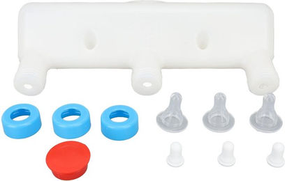 Produktbild von Lämmerfutter mit 3 Saugern 3L Kunststoff Silikon Vieh Zitzen Milch Fütterungswerkzeug für Ferkel Welpe L