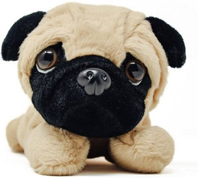 Produktbild von Landahl & Baumann Tierkuscheltier liegender Mops Supersoft 30 cm, Plüschmaterial